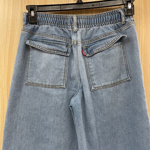 Levis Pull On Wide Leg Jeans Size XL - Picture 5 of 6